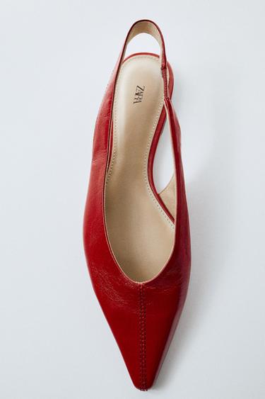GIÀY DA HỞ GÓT - Đỏ từ Zara