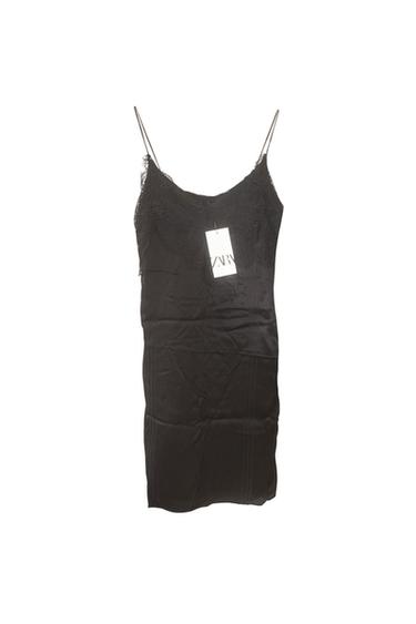 ROBE NOIRE SATINÉE STYLE COMBINAISON