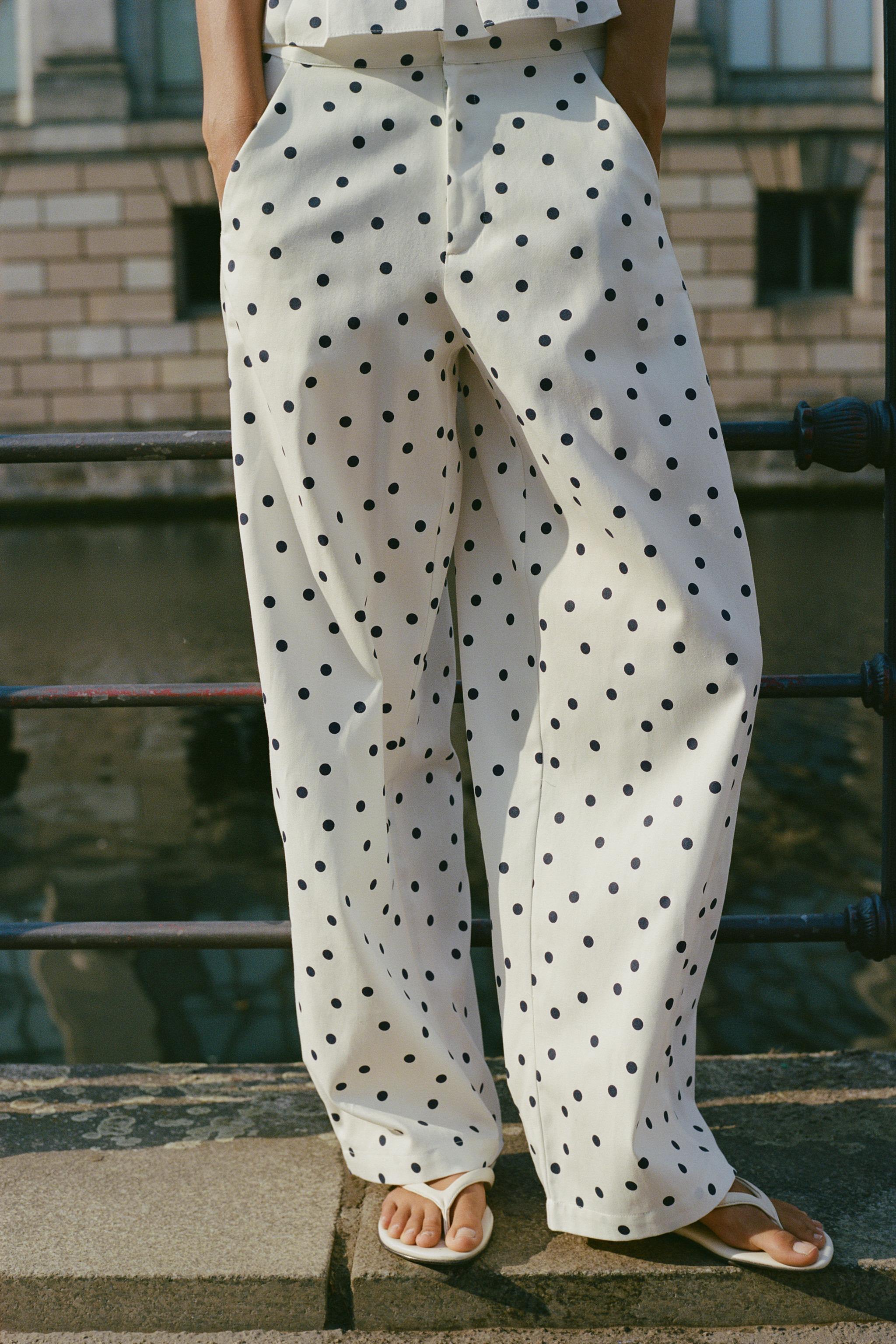 Женские брюки Zara POLKA DOT BARREL PANTS — фото 2