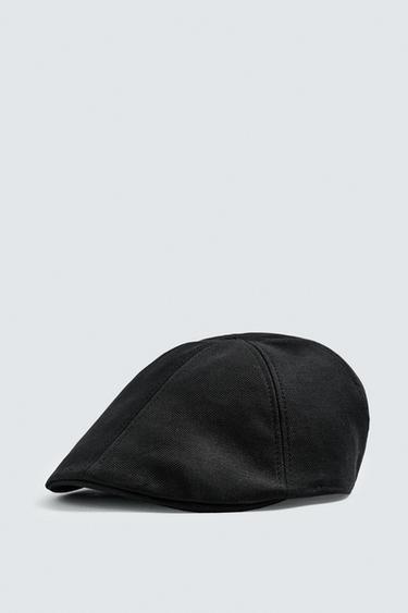 Zara TEXTURED BERET - Black - Image 0