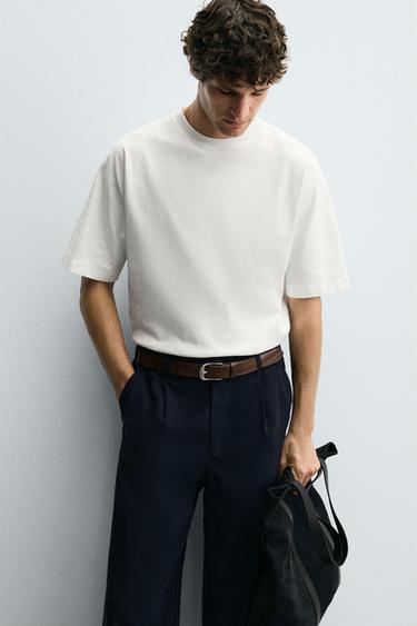 T-SHIRT HEAVYWEIGHT DÉLAVÉ - Blanc cassé de Zara - Image 5