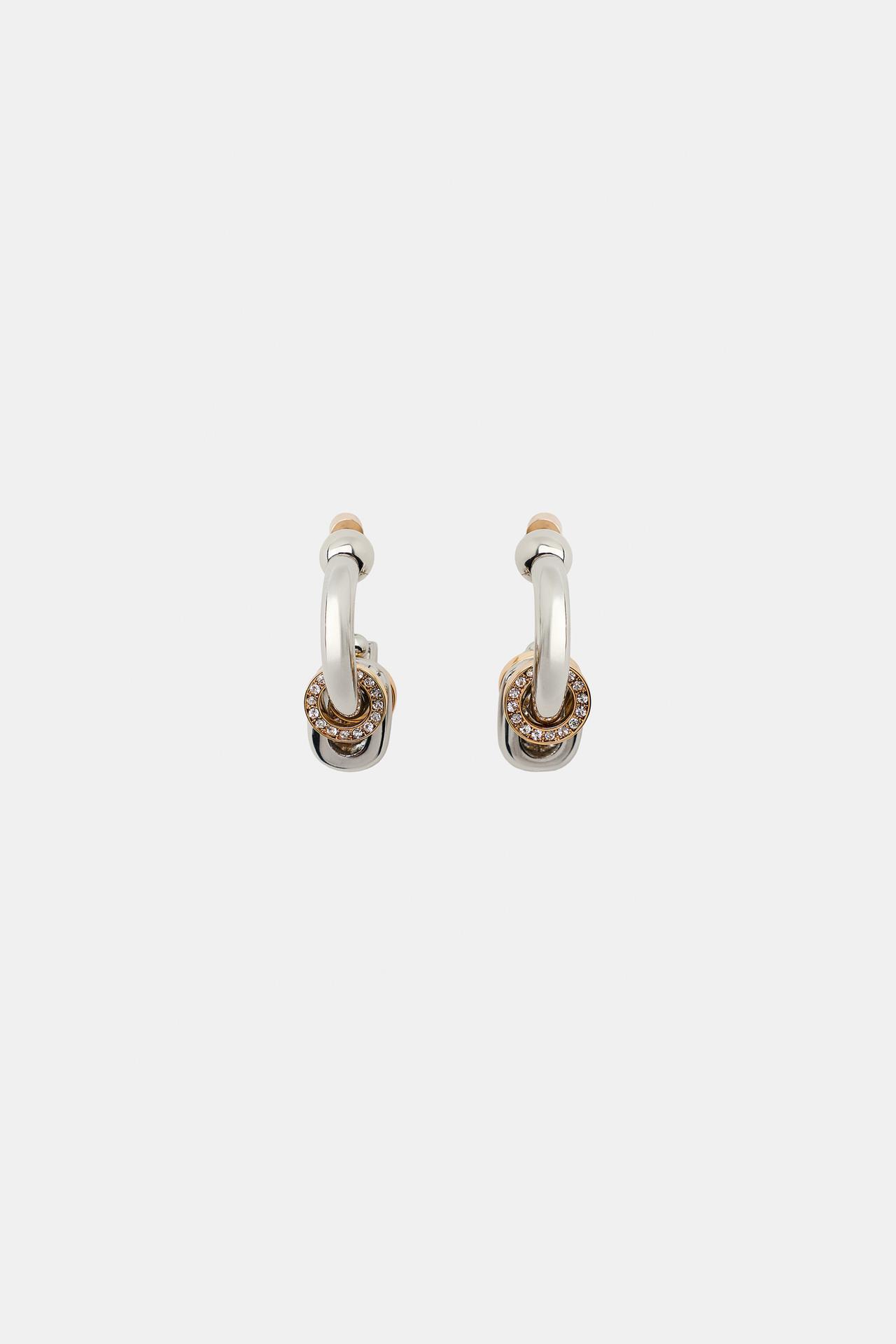 COMBINED HOOP EARRINGS — Gold / Silver