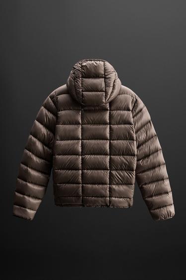 VESTE DOUDOUNE À CAPUCHE - Marron clair de Zara - Image 8
