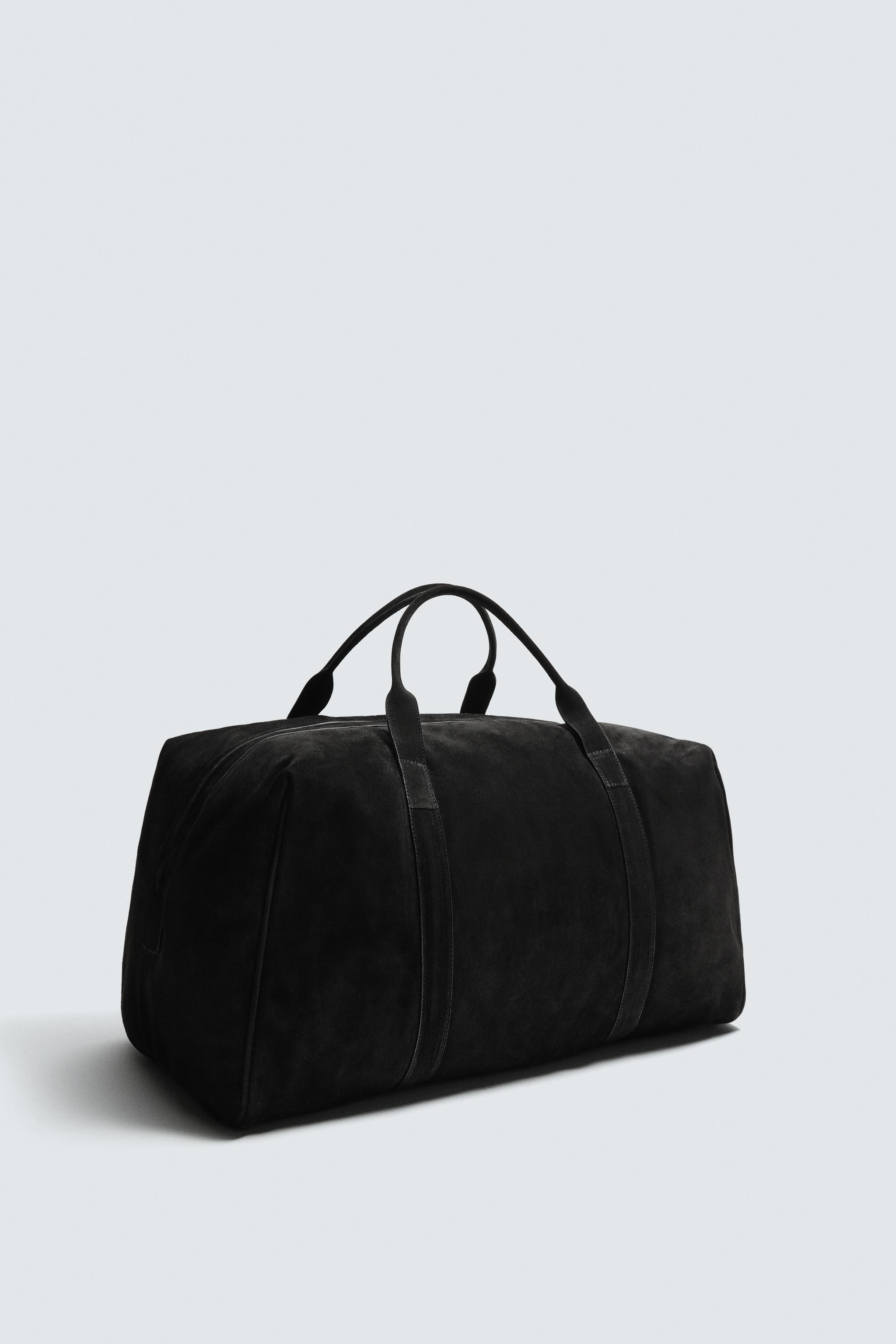 スプリットスエードトラベルバッグ - ブラック | ZARA Japan / 日本