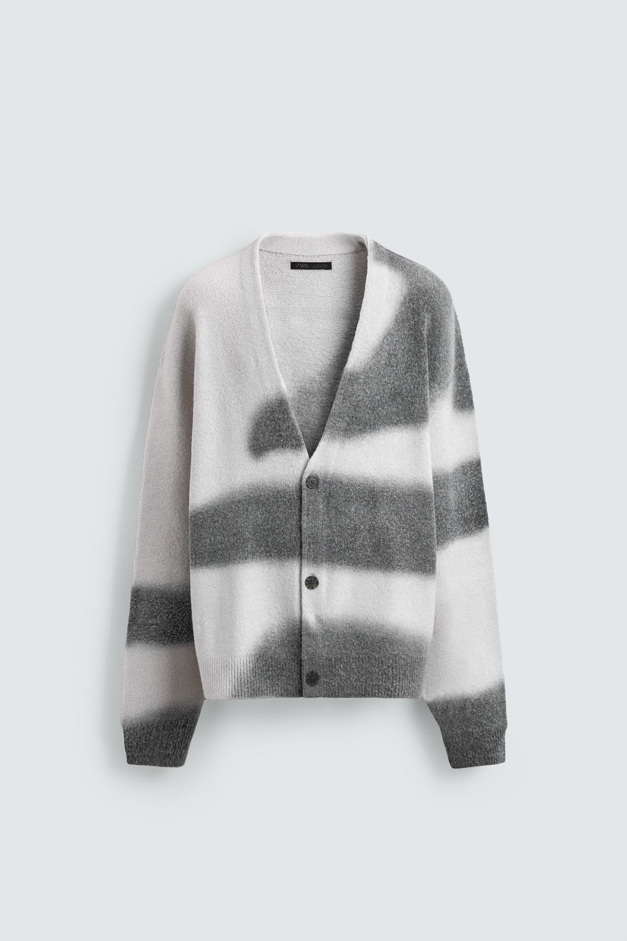 スプレープリントカーディガン - オフホワイト | ZARA Japan / 日本