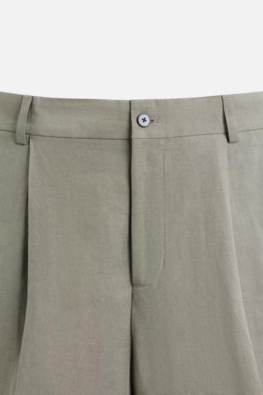 LYOCELL-LINEN SUIT TROUSERS - Mink by Zara - Image 2
