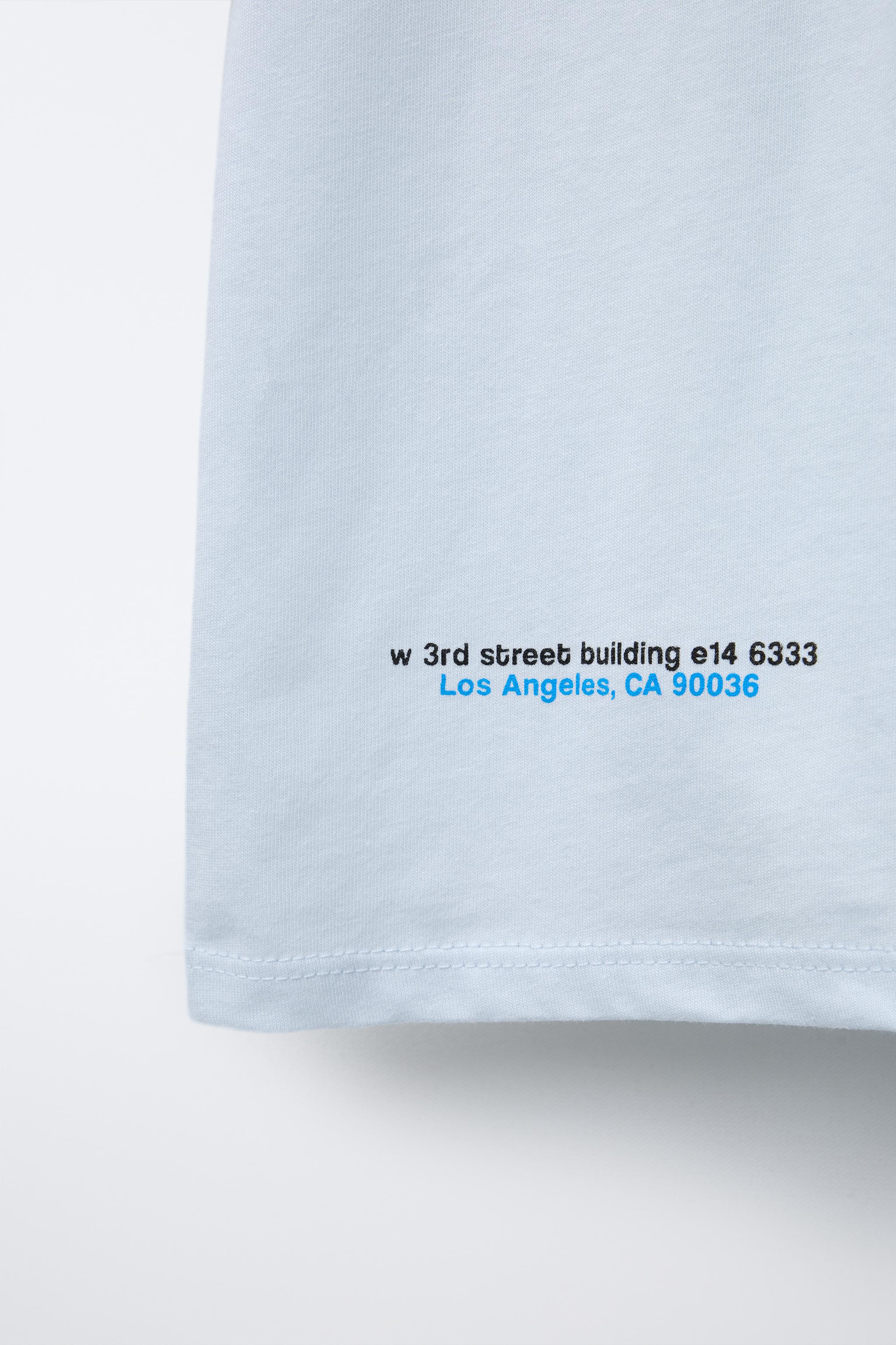 GRAFFITI PRINT T-SHIRT - Light blue | ZARA United States
