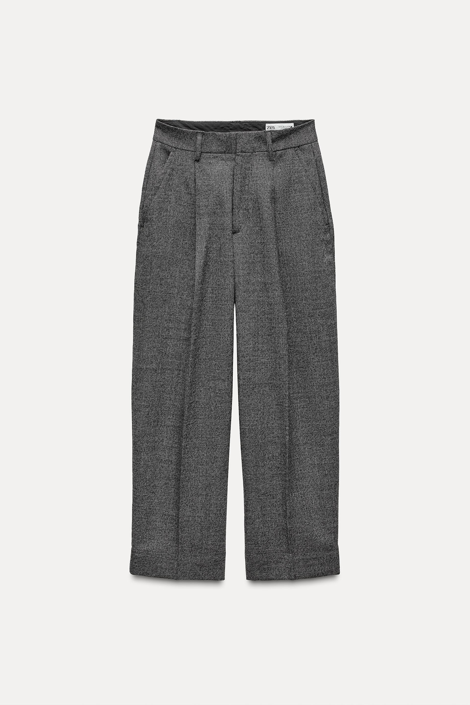 ZW COLLECTION 100% WOOL TEXTURED TROUSERS