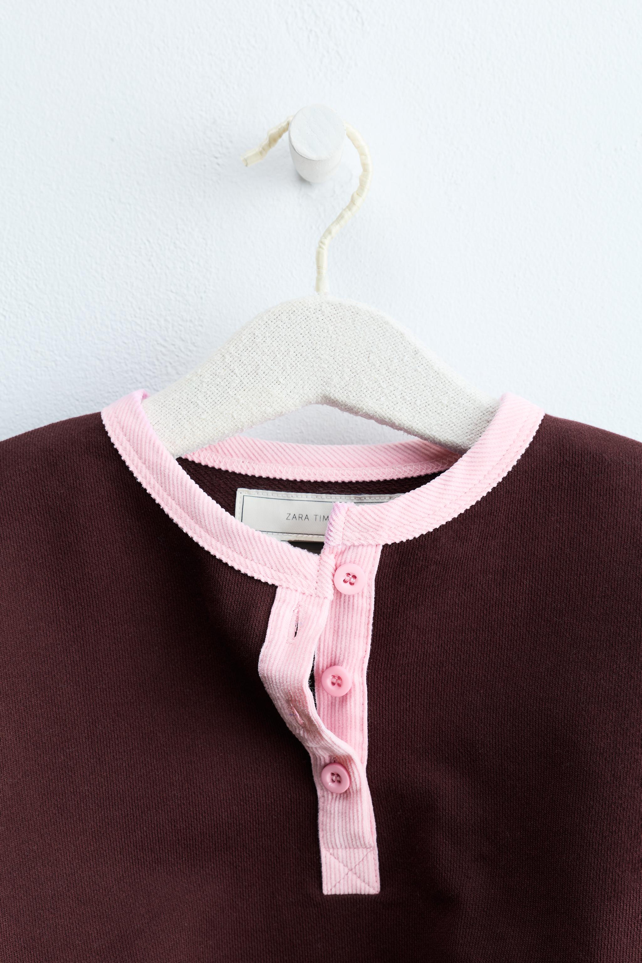 ZARA TIMELESS - SWEAT À COL CAMIONNEUR CONTRASTÉ