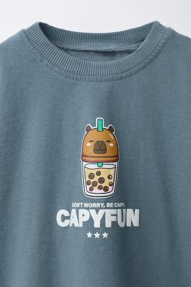 GARMENT DYE CAPYBARA CAPYFUN © T-SHIRT - Blue by Zara - Image 2