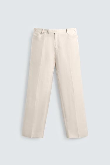 Zara SUIT PANTS BOBBY GILLESPIE X ZARA - Ecru