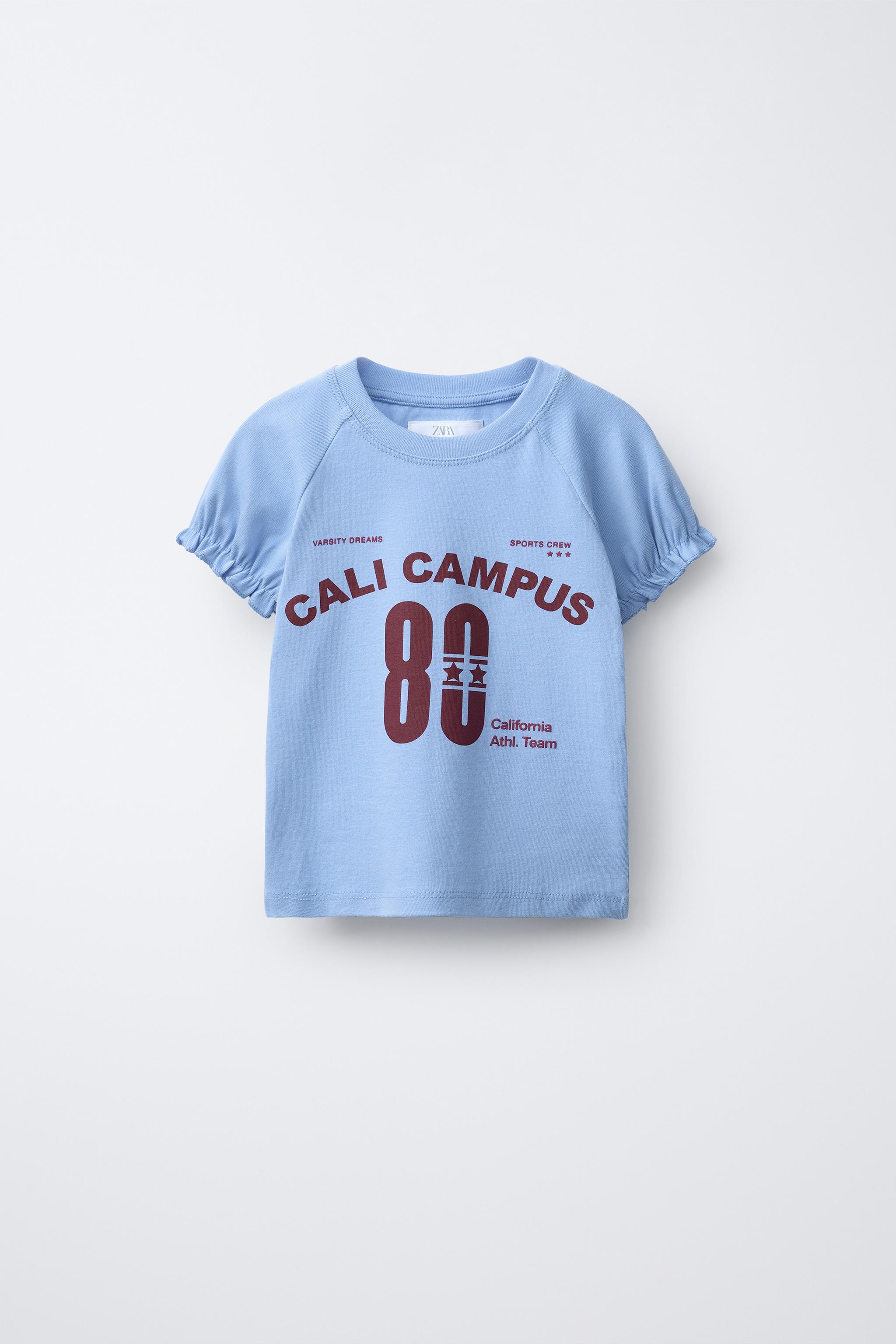 PUFF SLEEVE T-SHIRT WITH TEXT