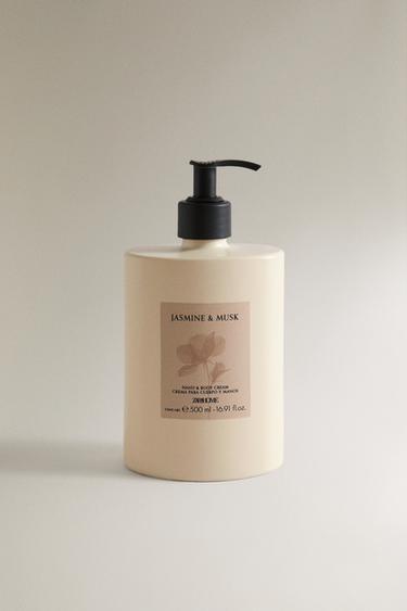 KRÉM NA RUCE A TĚLO JASMINE & MUSK (500 ML) - Světle žlutá od Zara - Obrázek 0