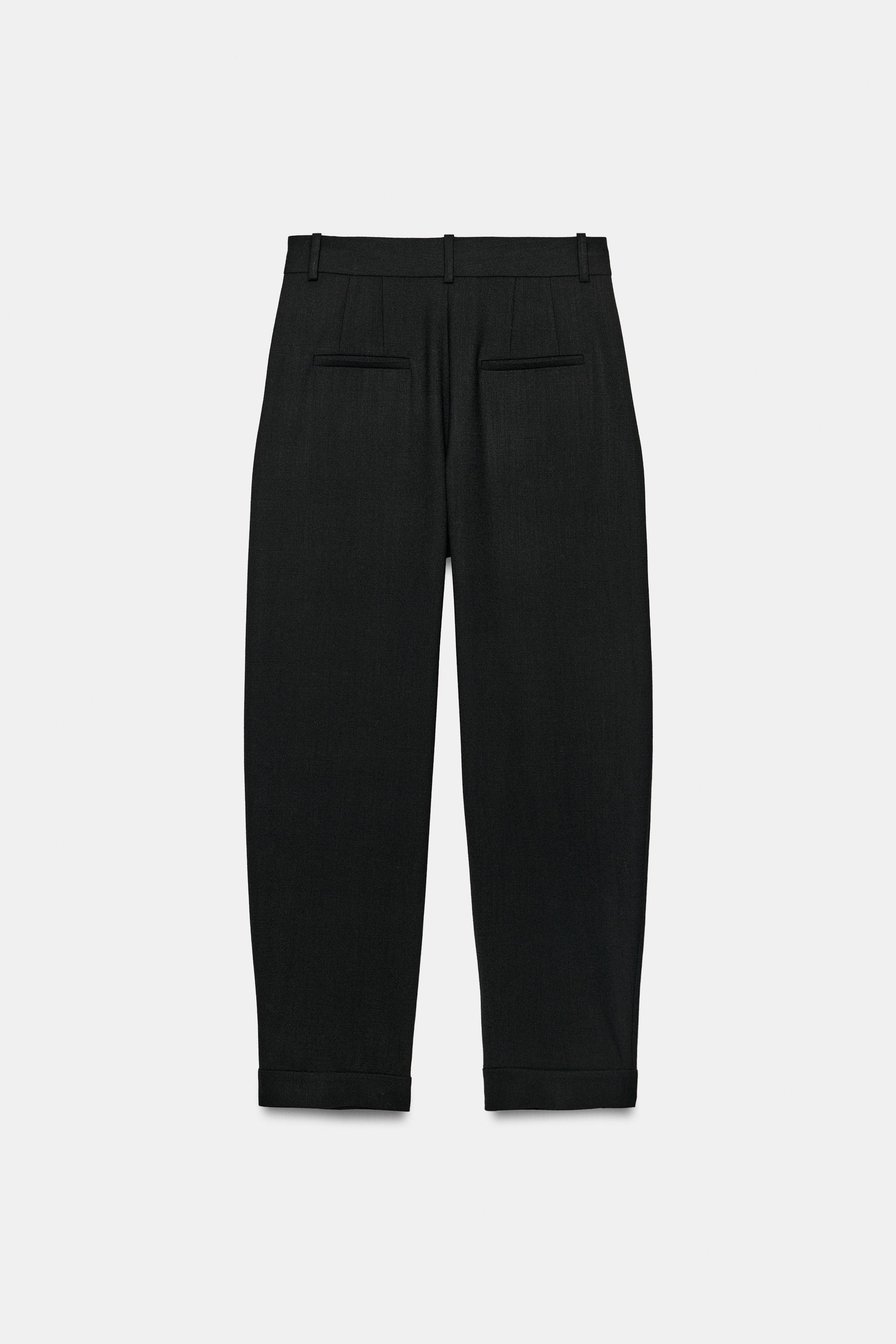 ZW COLLECTION PLEATED TROUSERS WITH TABS