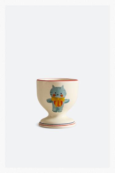 CAT X THE ANIMALS OBSERVATORY PORCELAIN EGG CUP - Multicoloured by Zara