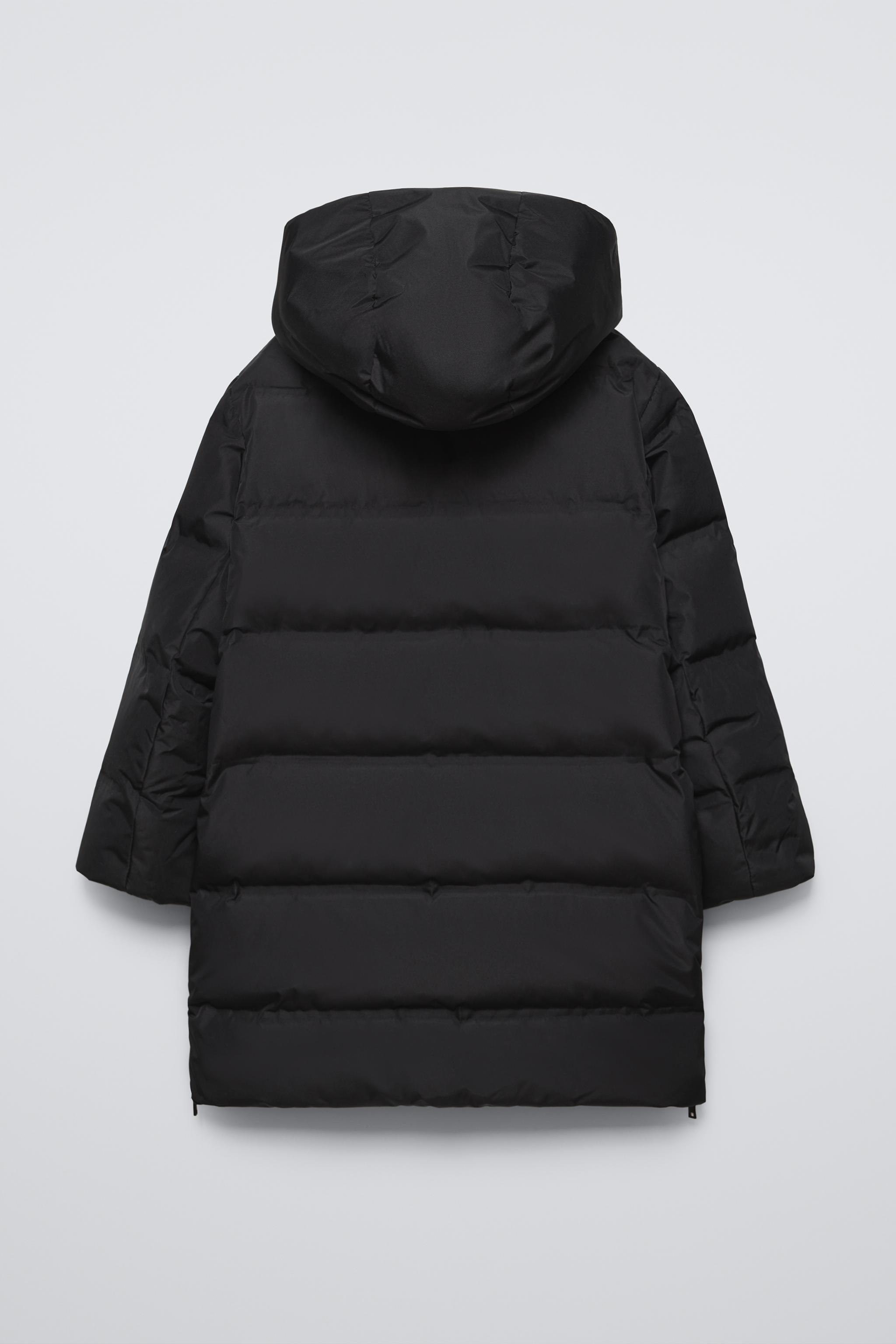 Black puffa coat hotsell