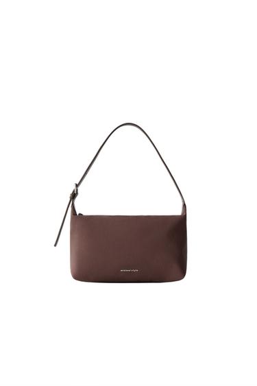BOLSO SHOULDER NYLON - Marrón de Zara