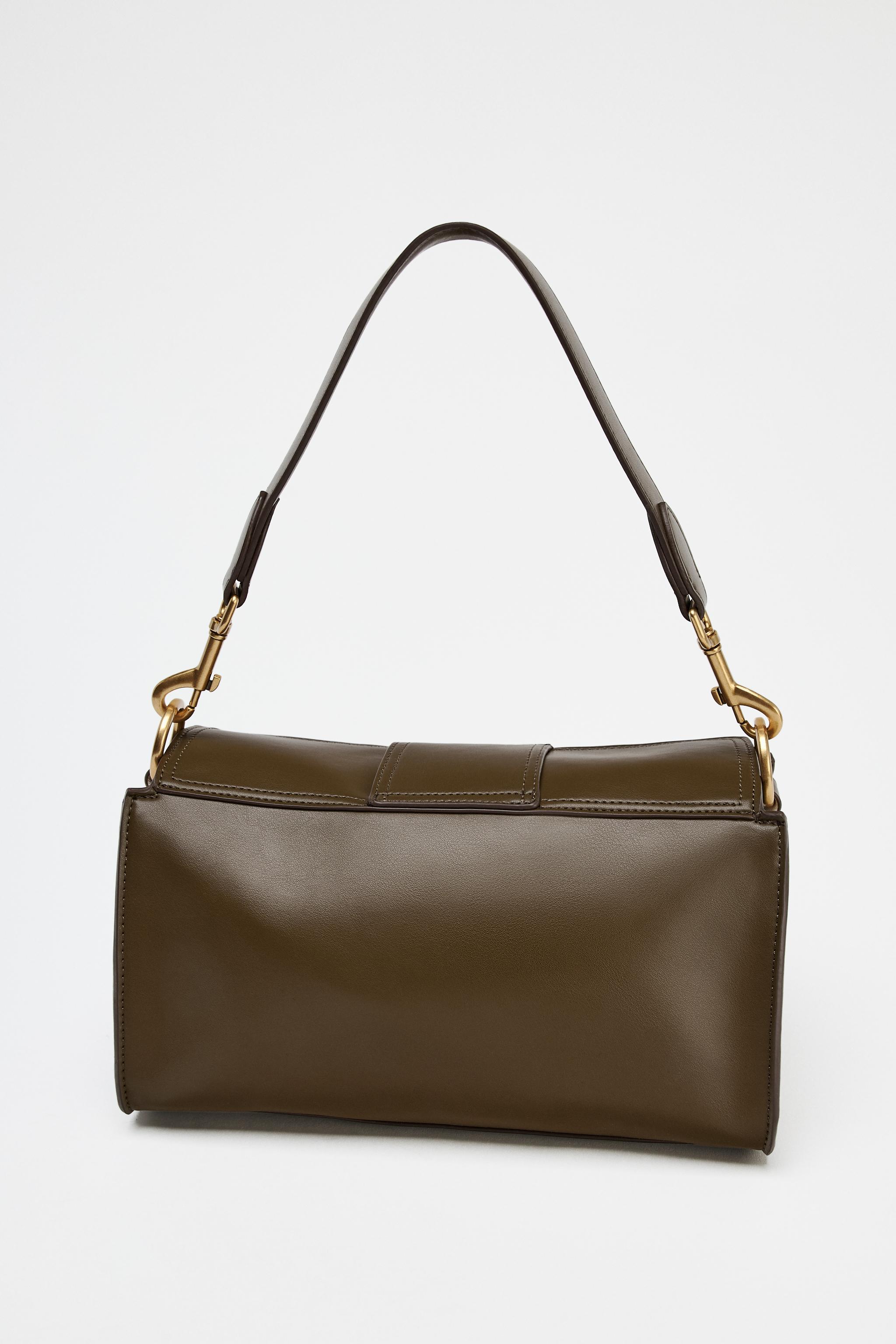 【ZARA】バックルポケットショルダーバッグ6054/510/500 BUCKLE POCKET SHOULDER BAG - Green | ZARA United States