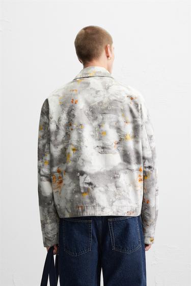 ABSTRACT PRINT JACKET - Orange by Zara - Image 3