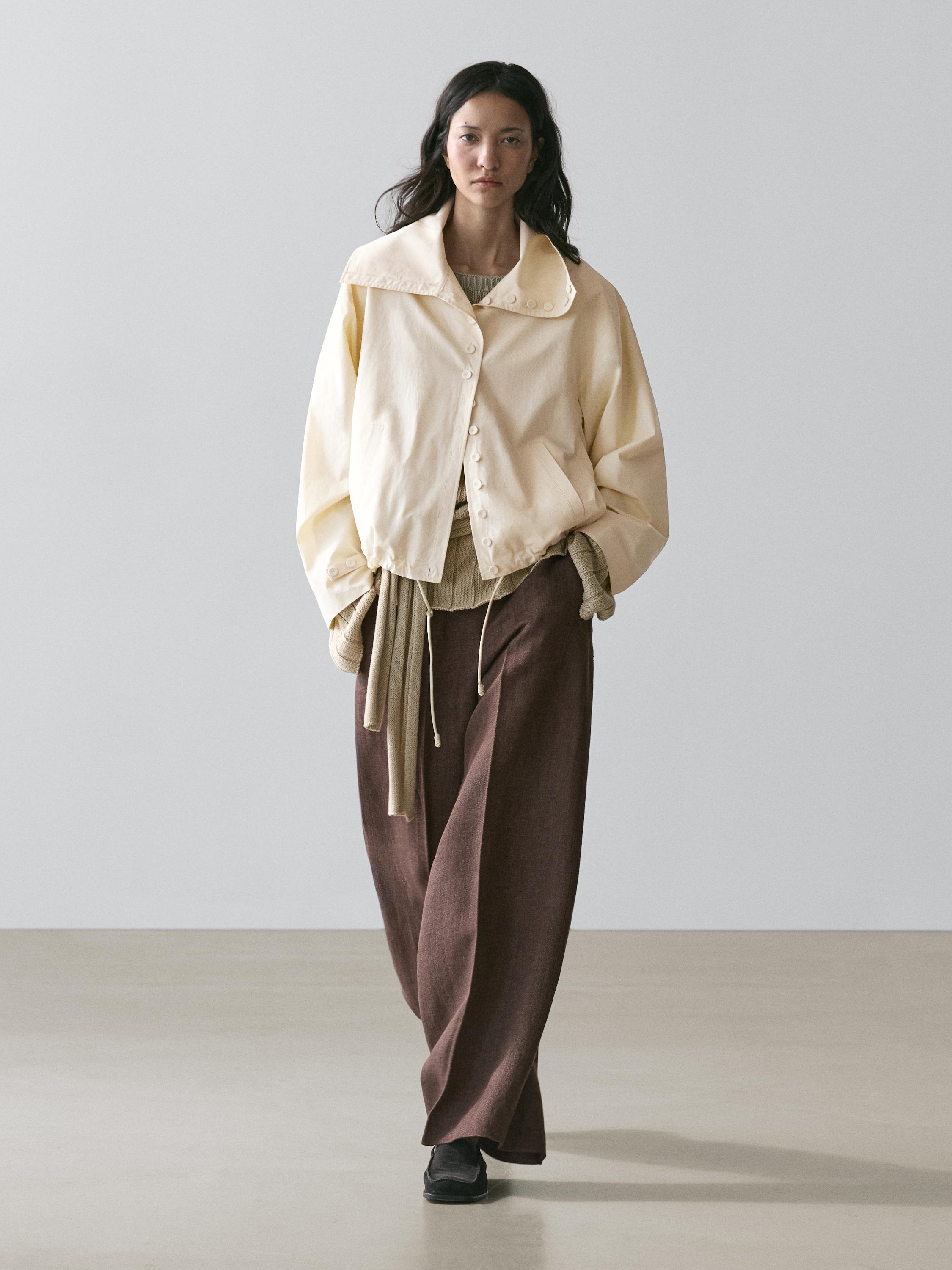 Pantalon de tailleur en lin fluide