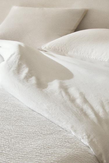 TEXTURED DUVET COVER - Oyster-white by Zara