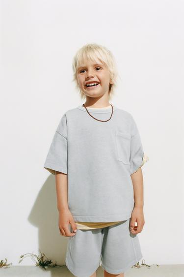 PLAIN T-SHIRT AND BERMUDA SHORTS SET - Light blue by Zara