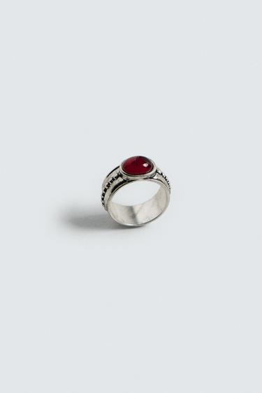 CONTRAST SIGNET RING - Silver by Zara - Image 3