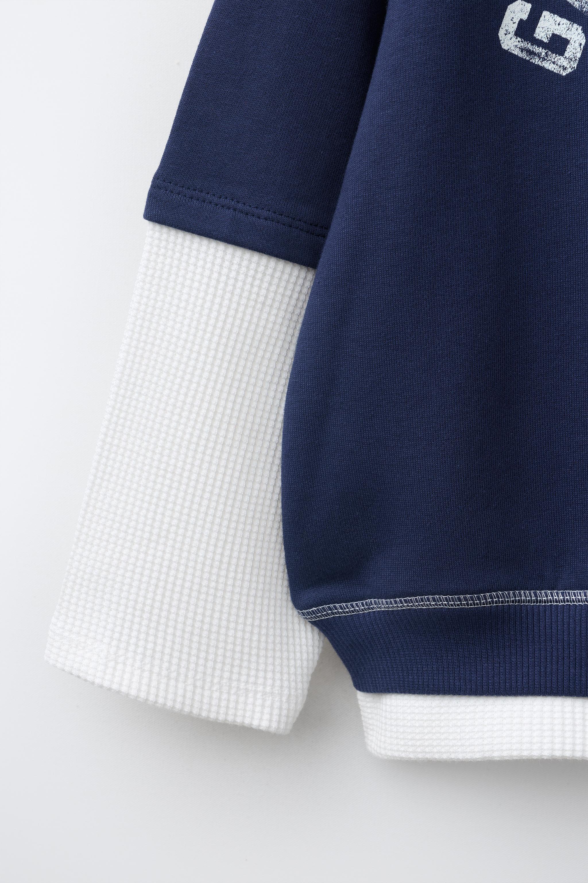 DOUBLE TEXT PRINT SWEATSHIRT