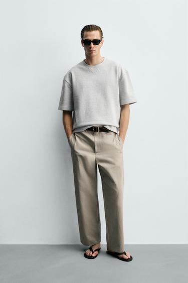 BOXY FIT CREWNECK SWEATSHIRT - Grey marl by Zara - Image 0