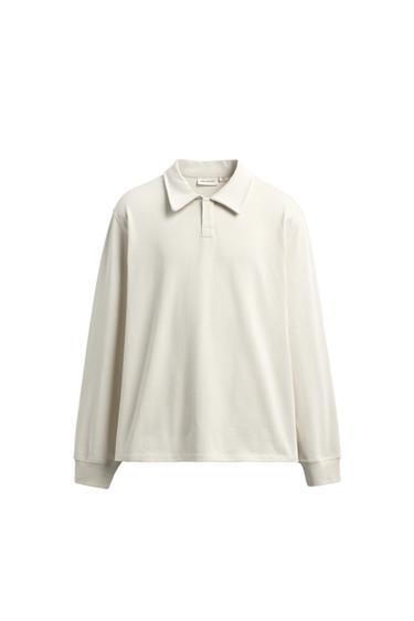 REGULAR FIT POLO SHIRT - Oyster-white by Zara