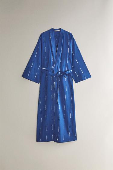 KIMONO COTONE TIE-DYE X TENSIRA - Blu di Zara - Immagine 0