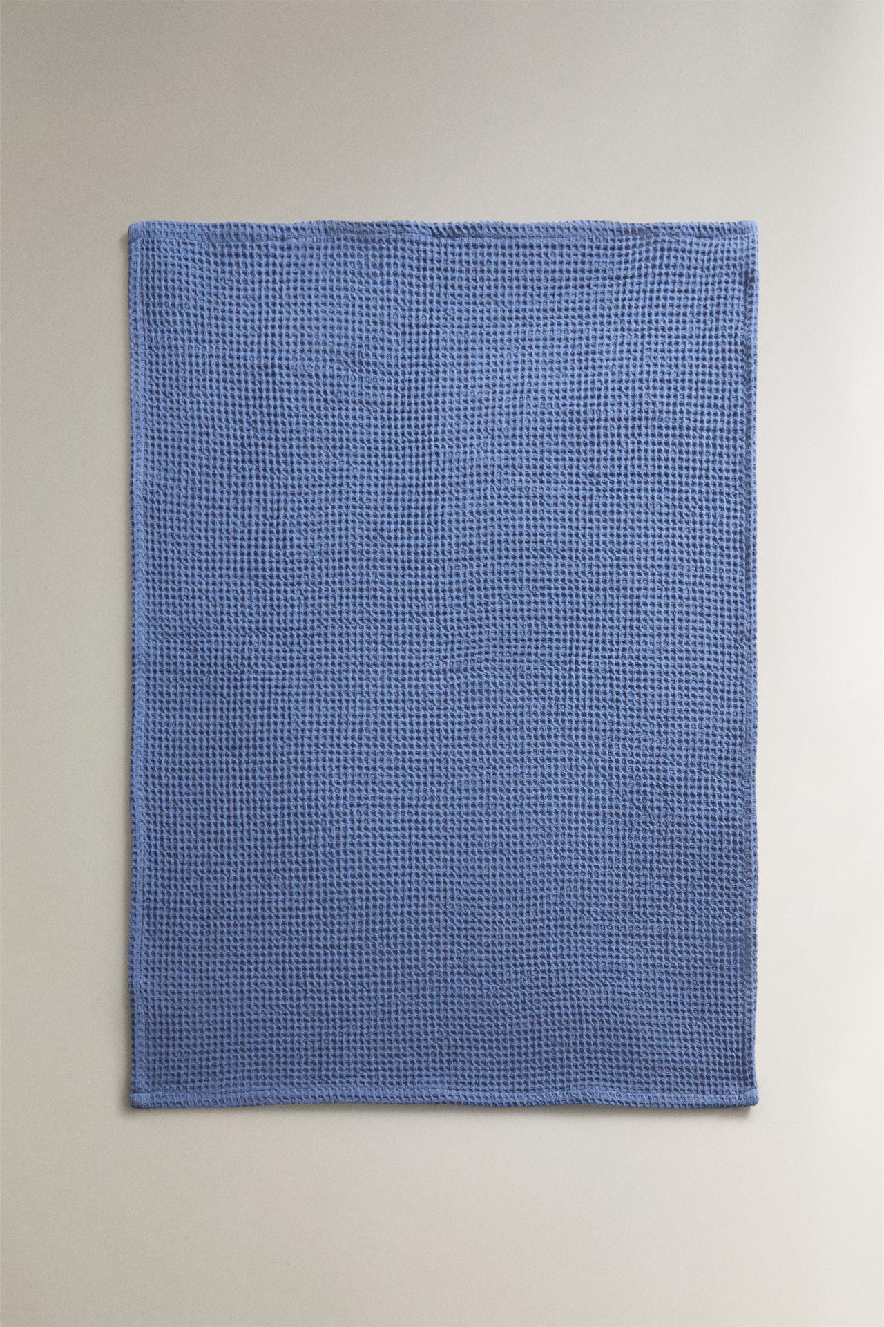 WAFFLE KITCHEN TOWEL — Blue
