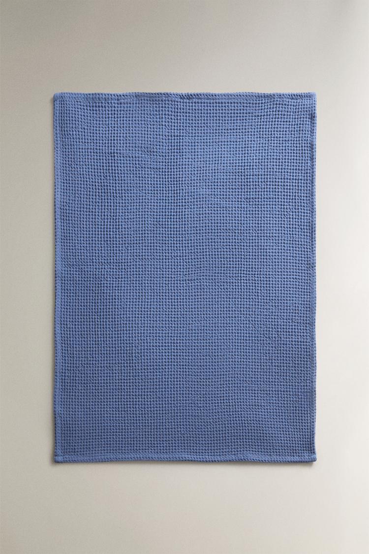 WAFFLE KITCHEN TOWEL — Blue