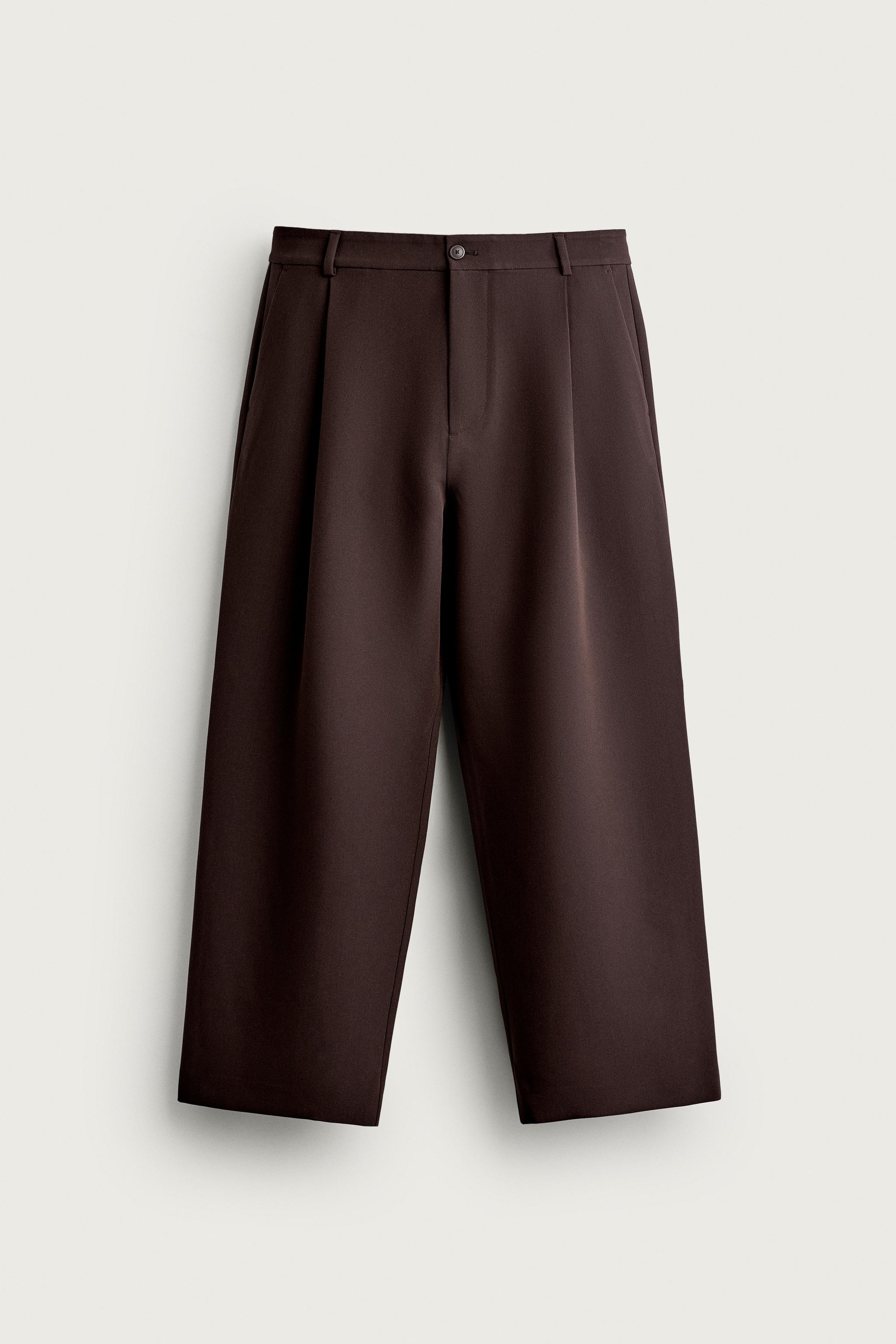 PANTALON COUPE DÉCONTRACTÉE À PLIS