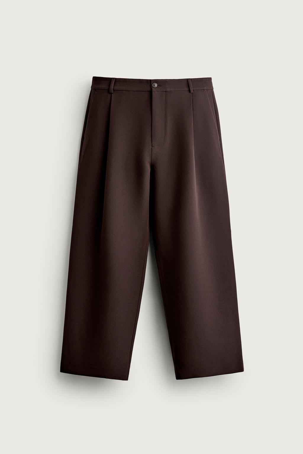 RELAXED FIT PLEATED TROUSERS