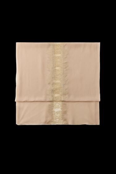 VISCOSE LACE SCARF - Beige by Zara - Image 0