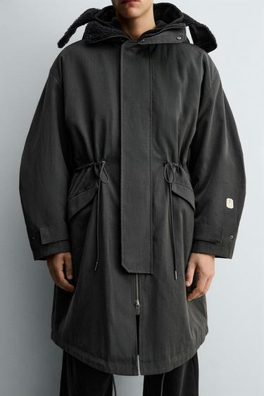 OVERSIZED FIT HOODIE PARKA X SR_A - Cement by Zara - Image 5