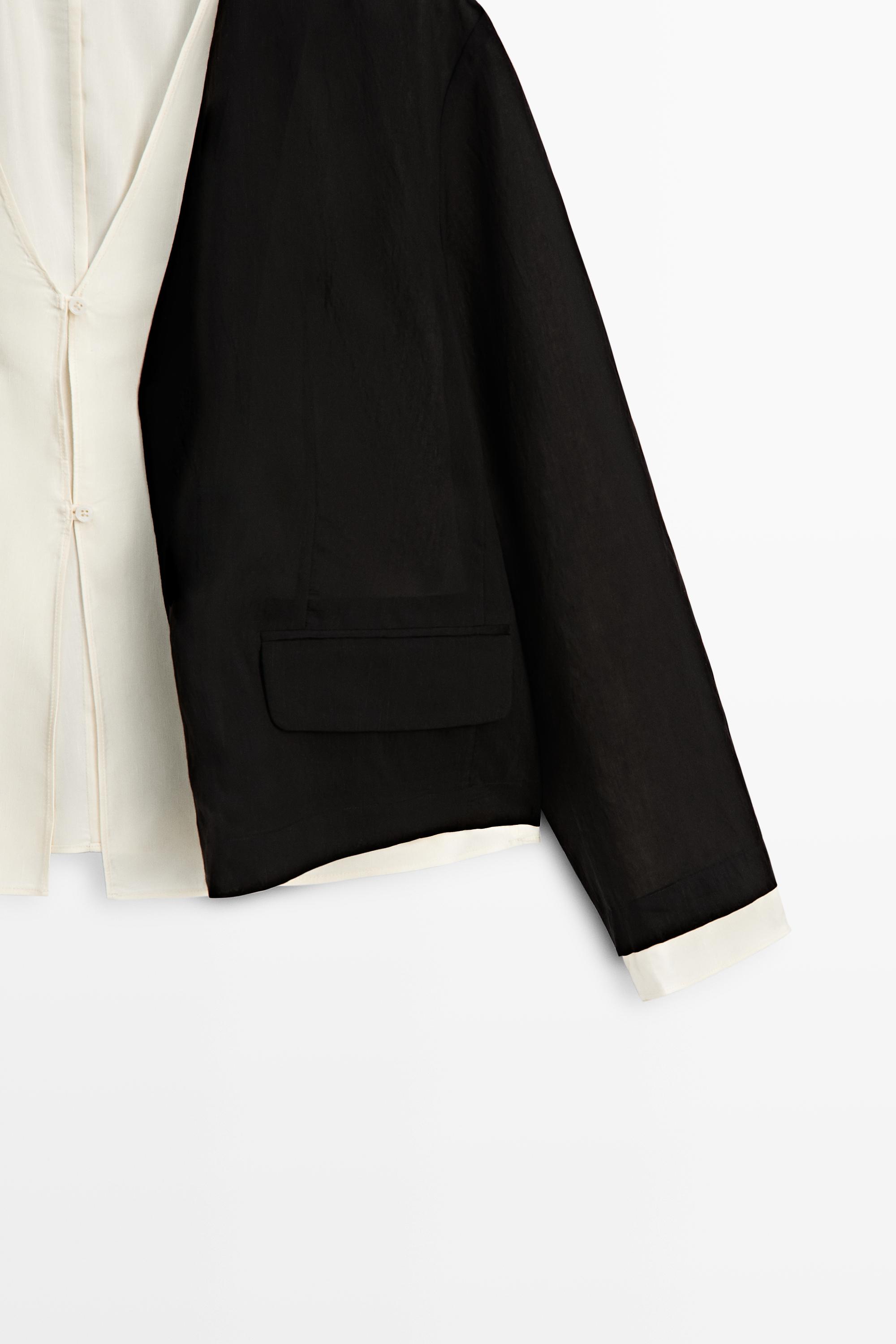 Veste double contraste total look