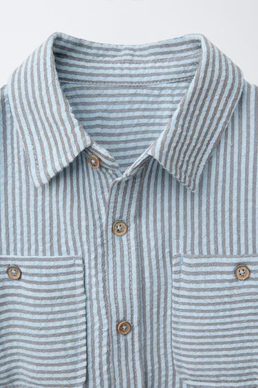 CHEMISE À RAYURES TEXTURÉE - Rayures de Zara - Image 2