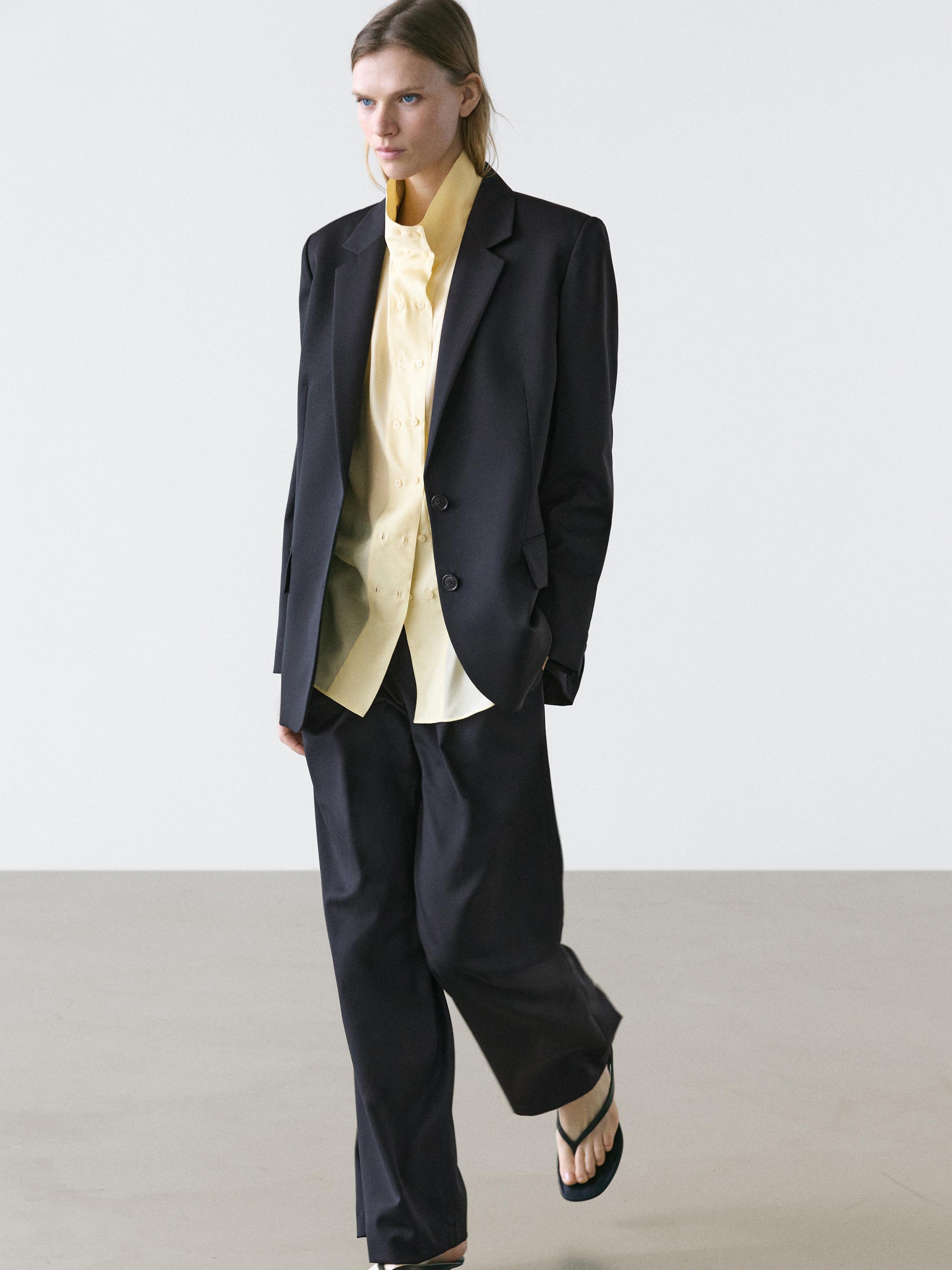 Blazer deux boutons 100 % laine extra-fine