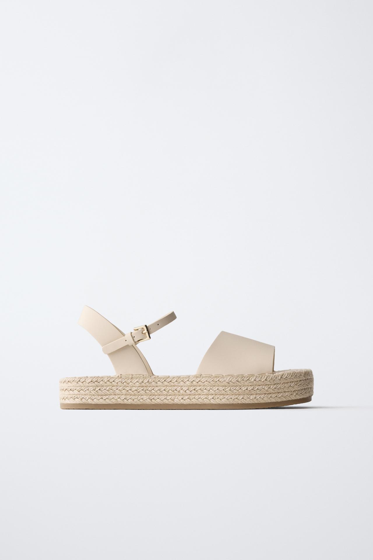 JUTE SANDALS — Off White