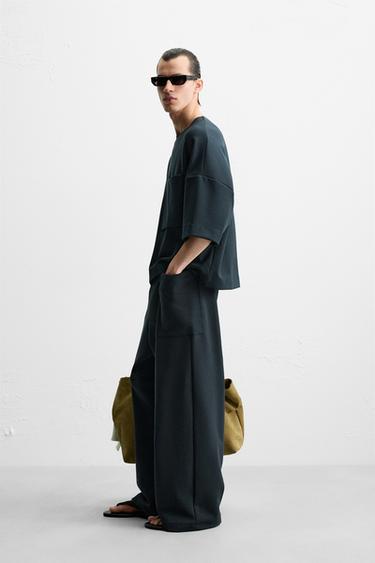 OVERSIZE FIT TECHNICAL JOGGER TROUSERS - Blue by Zara - Image 3