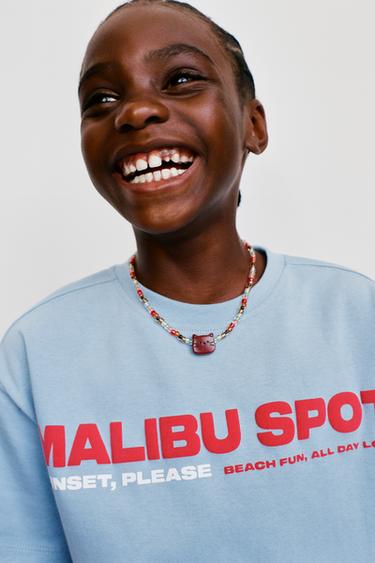 CAMISETA ESTAMPADO CIUDAD - Azul de Zara