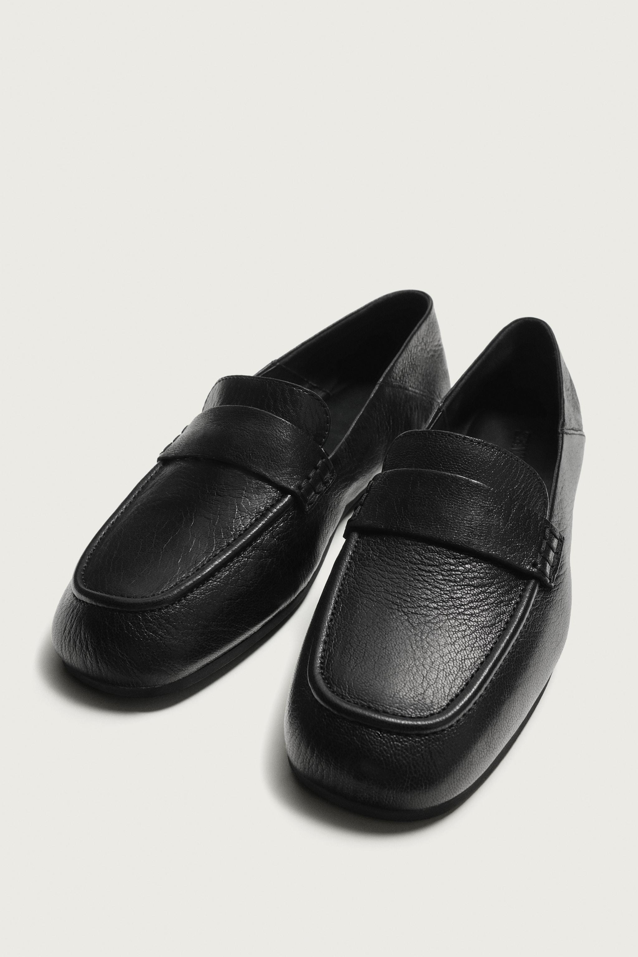 スプリットスエードレザーローファー - ブラウン | ZARA Japan / 日本
