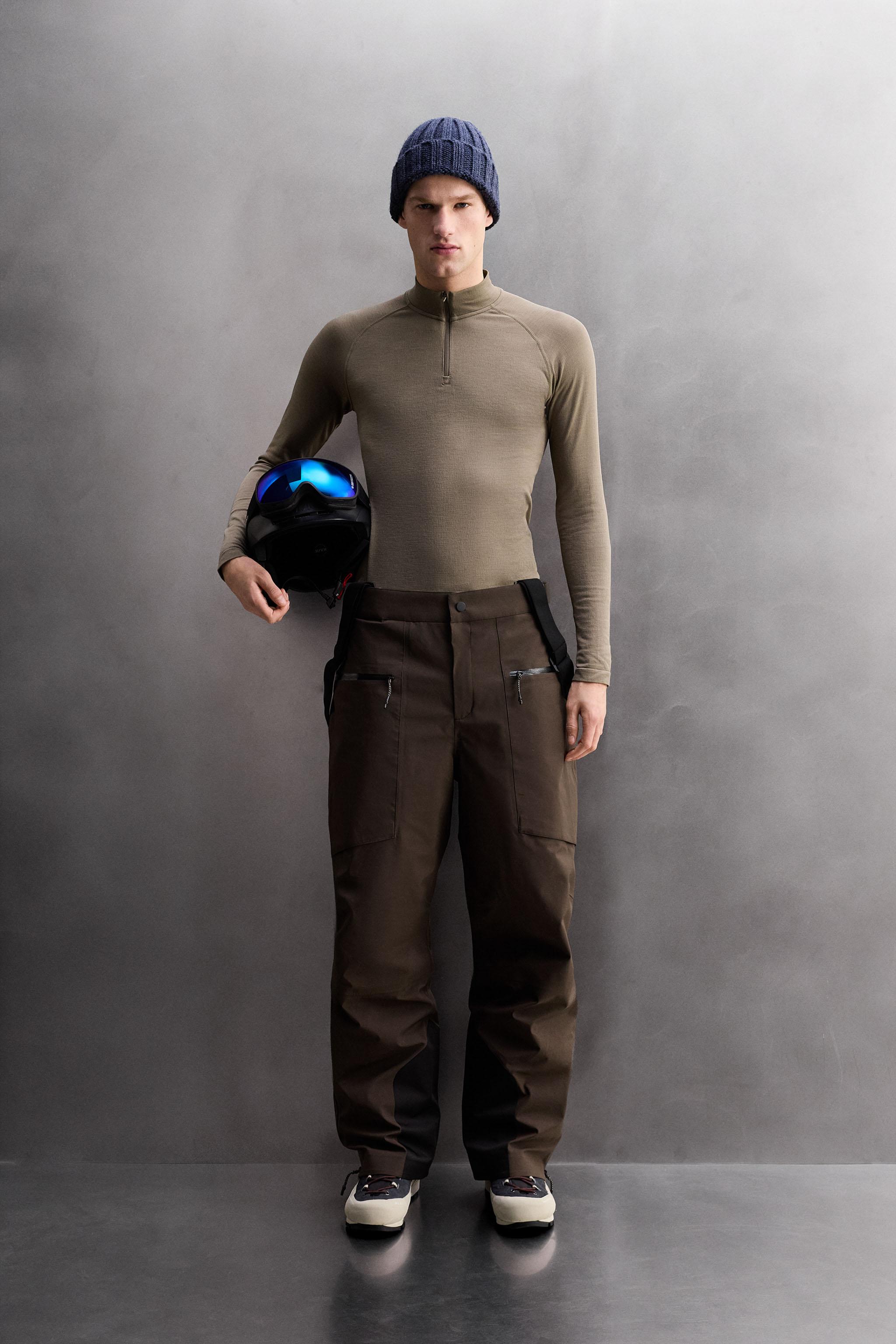 COMPRESSION QUARTER-ZIP SKI T-SHIRT - Mid-green | ZARA United States