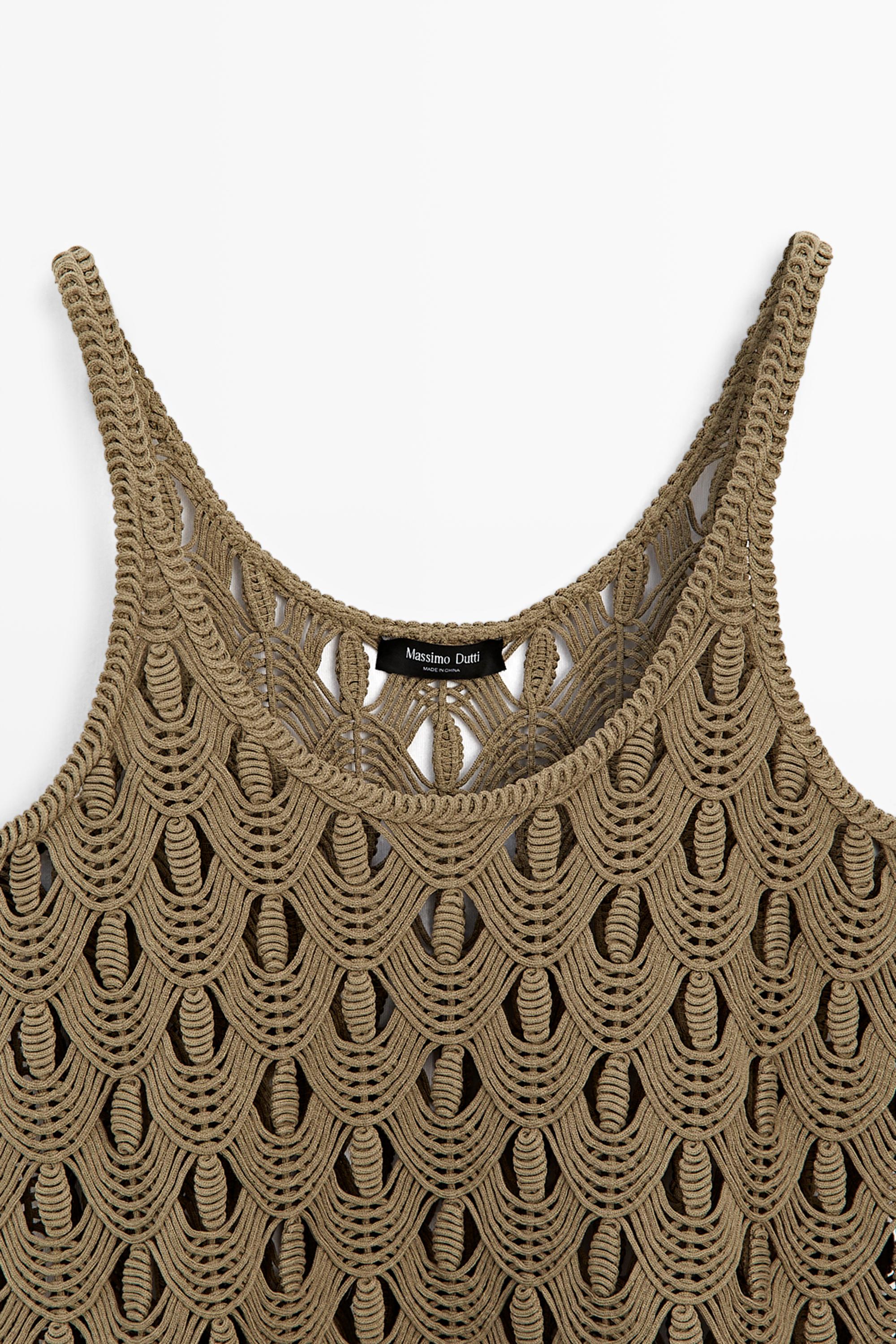 Top à bretelles détail crochet