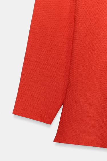 PULL EN MAILLE À MANCHES BALLON - Rouge vif de Zara - Image 9