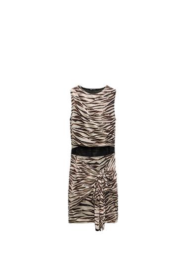 VESTIDO TUL ESTAMPADO CUT OUT