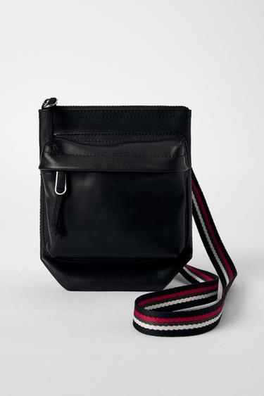 SAC BANDOULIÈRE EN CUIR BOBBY GILLESPIE X ZARA - Noir de Zara - Image 1