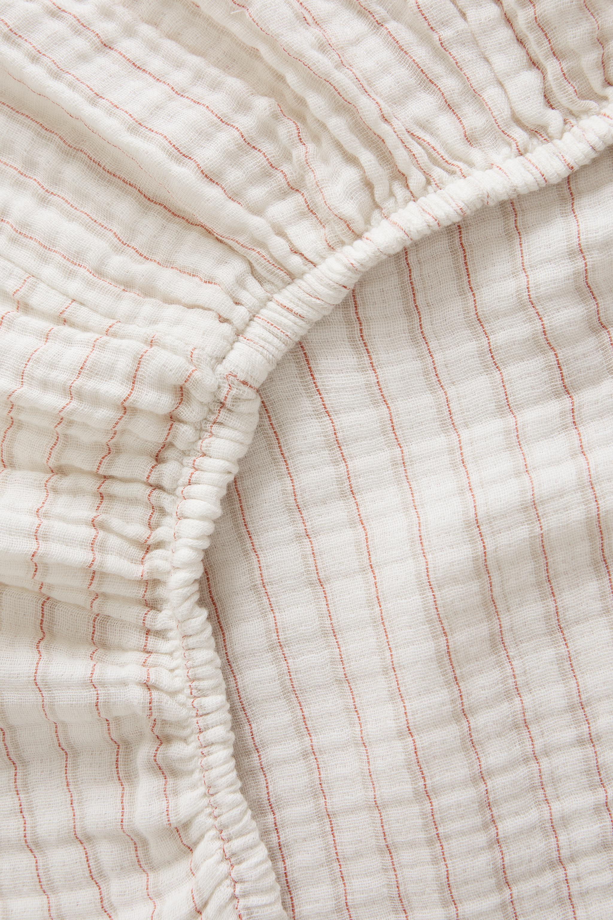 Zara KIDS' STRIPED CHIFFON COTTON FITTED SHEET — фото 4